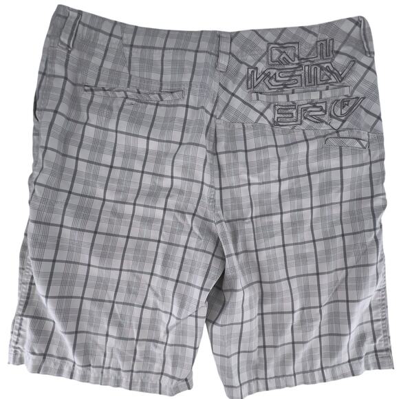 Quicksilver Estilo Plaid Shorts Chino Relaxed Grey Plaid Size 40 - Picture 3 of 15